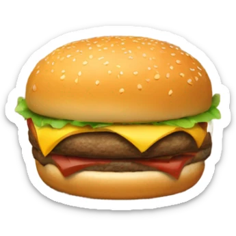Burgers hanging out sticker