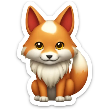 Japanese kitsune sticker