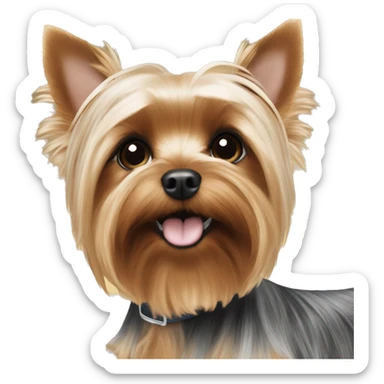 Yorkie in heaven  sticker