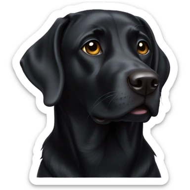 Black lab dog sticker