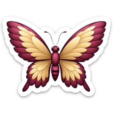 bordo kelebek sticker