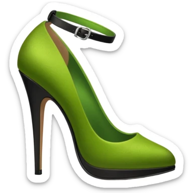 Shrek with black hight heels sticker