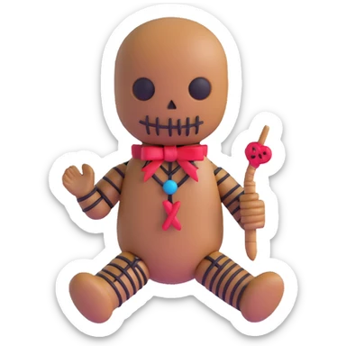 voodoo doll sticker
