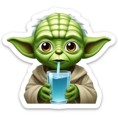 Yoda-drink-water sticker