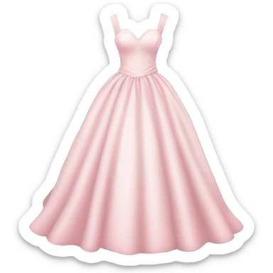 pastel pink wedding dress sticker