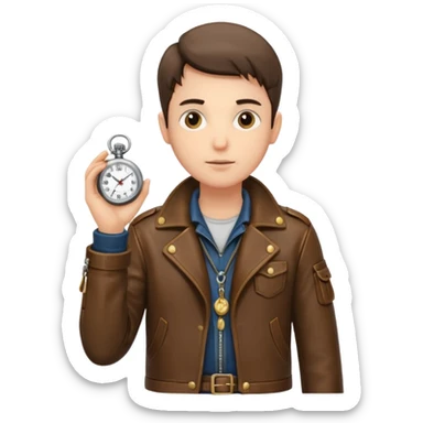 Explorer with pocket watch sticker