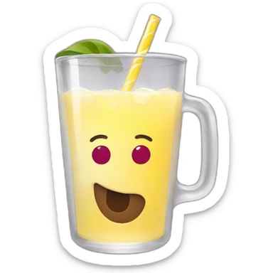 slack logo drinking a lemonade sticker
