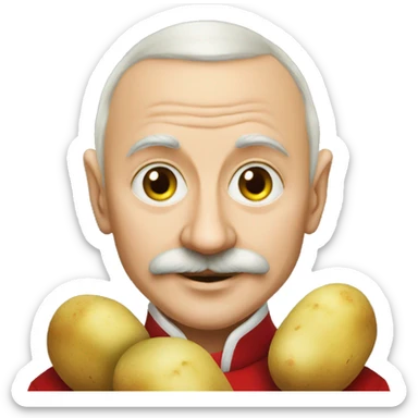 Lukashenko elf with potatoes sticker