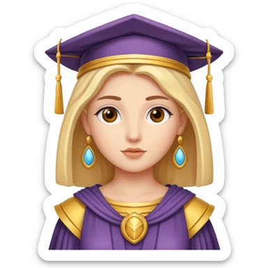 athena, wise and posing sticker