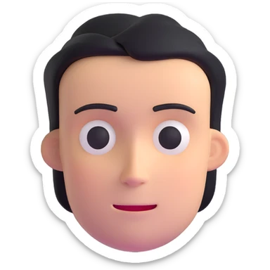 face with a deadpan look and subtle smirk, sarcastic sticker