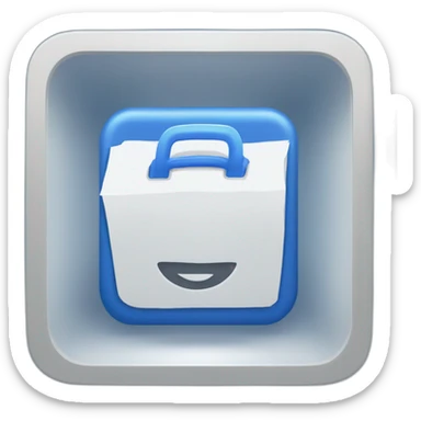 Simply the text "dit autrement" in uppercase, written in white capital letters inside a blue box sticker