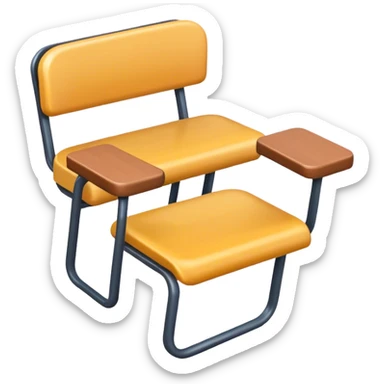 School seat top view sticker
