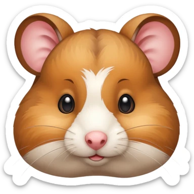 Smirking hamster looking to the side sticker