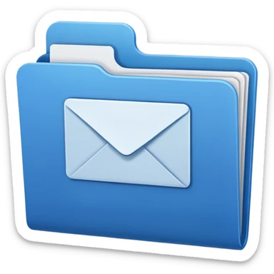 a blue file with blank name label on it sticker