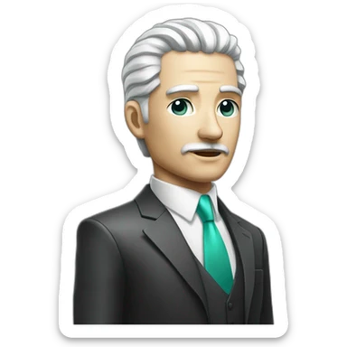 man white head future cyberpunk banker crypto usd rich sticker