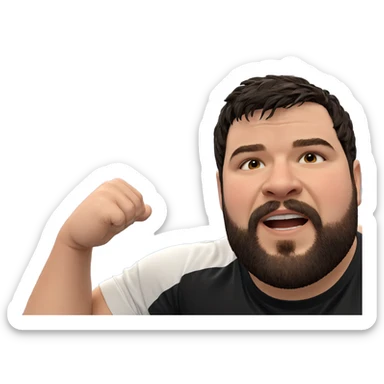 muscular boys indoor pool scene sticker