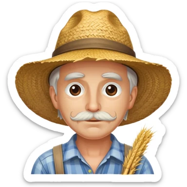 white farmer sticker