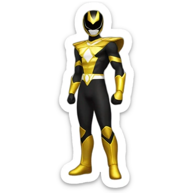 golden black power ranger full body sticker