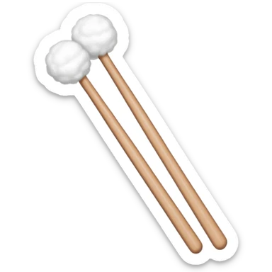 cotton swabs, wooden sticks with cotton balls at the ends sticker