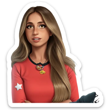 realistic portrait of a girl sticker