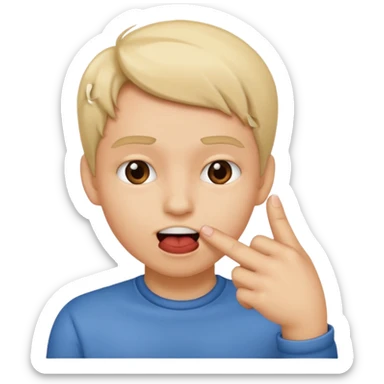 bashfully biting your index finger seductively  sticker