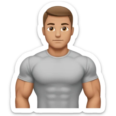 muscular man цшер е ыршке sticker