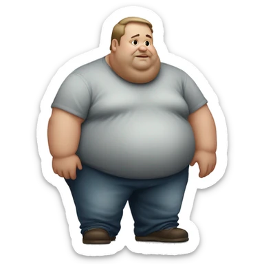 a very very very very very very very very very very obese man sticker