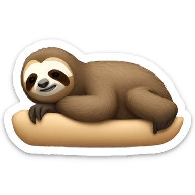 sloth laying down looking sleepy sticker