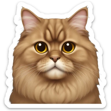 Brown persian cat sitting sticker