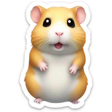 hamster in a water transparent bubble sticker