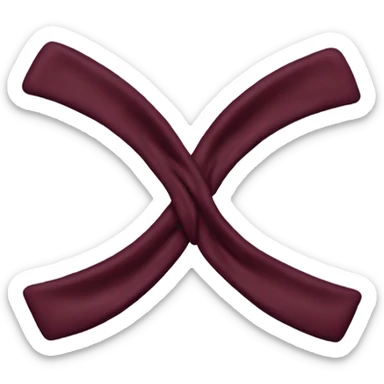 Noeud de couleur bordeaux  sticker