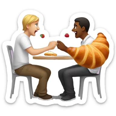 croissant eating croissant sticker