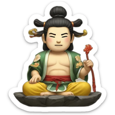 Japanese god sticker