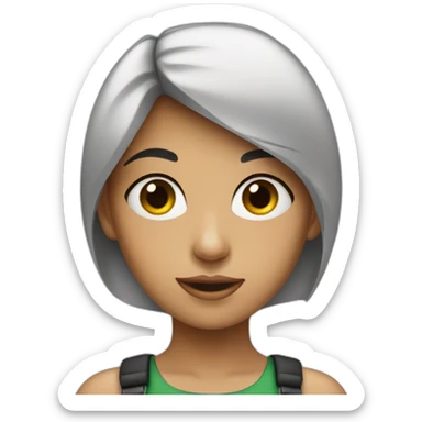 Girl with palestine face masc sticker