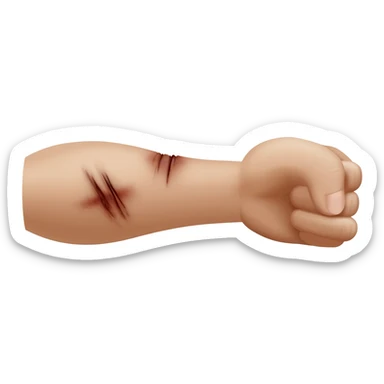 arm with scratches sticker