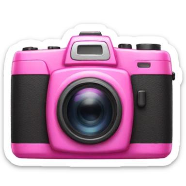 Pink camera sticker