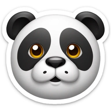 Panda with a Chinese mustache sticker