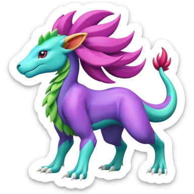 Suicune-Meganium-fusion (full body) sticker