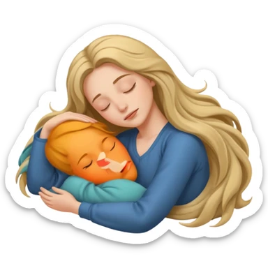 Sleep woman sticker