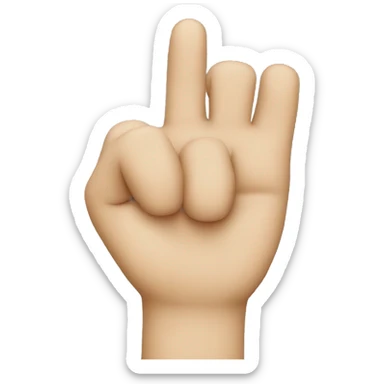 Letter J finger  sticker