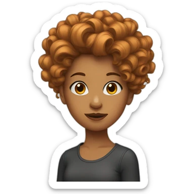 Girl with rad hair sticker