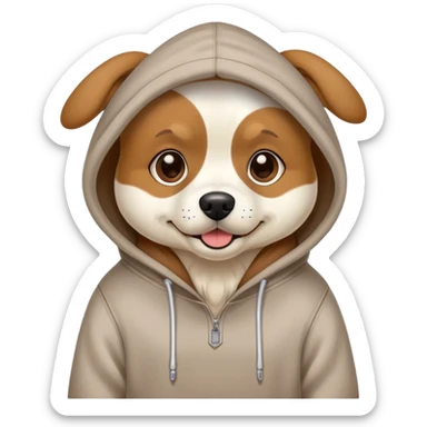 Dog wearing a hoodie ￼ sticker