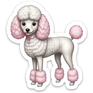 Poodle with very long legs sticker