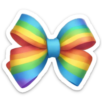 rainbow bow sticker