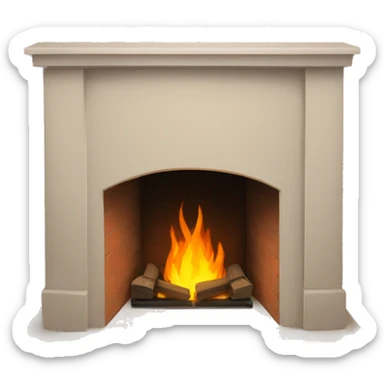 Fireplace sticker