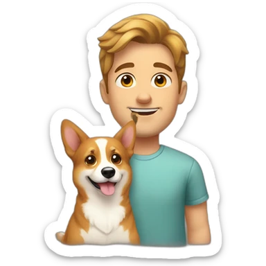 My brother wanting a corgi sticker