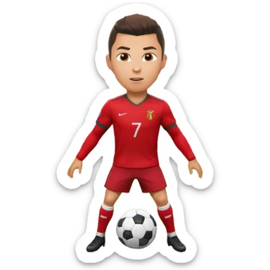Cristiano Ronaldo scoring a goal sticker