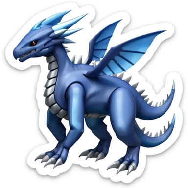 Futuristic Cool Cute Edgy Shiny Digimon-Dialga-Palkia-hybrid full body sticker