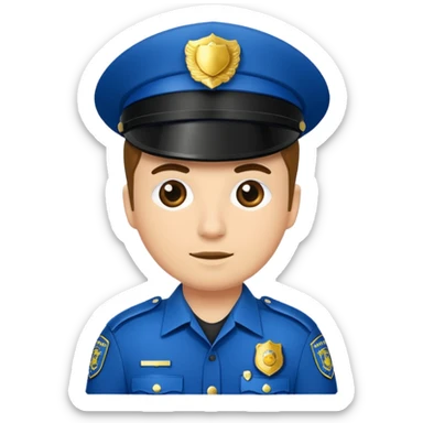 fancy police officer sticker