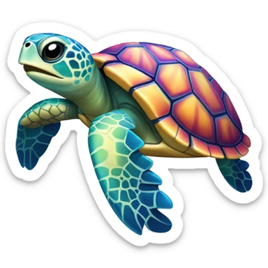 Little sea turtle  sticker